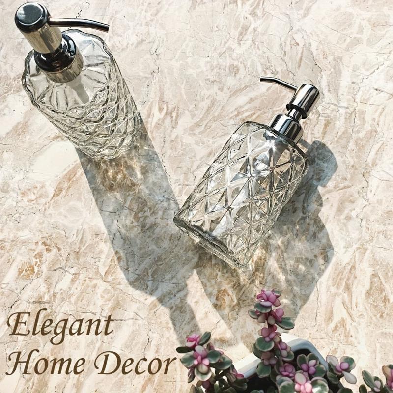 12oz Glass Soap Dispenser with Stainless Steel Pump