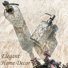 12oz Glass Soap Dispenser with Stainless Steel Pump
