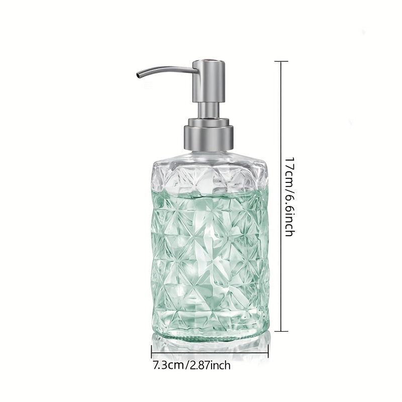 12oz Glass Soap Dispenser with Stainless Steel Pump