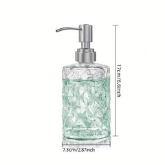 12oz Glass Soap Dispenser with Stainless Steel Pump