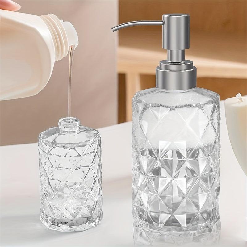 12oz Glass Soap Dispenser with Stainless Steel Pump