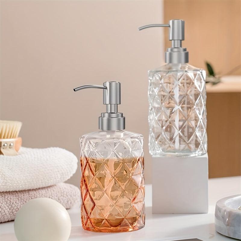 12oz Glass Soap Dispenser with Stainless Steel Pump