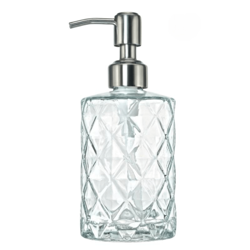 12oz Glass Soap Dispenser with Stainless Steel Pump