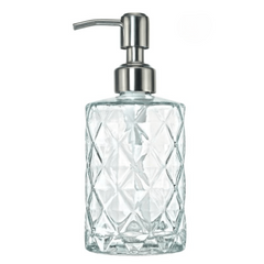 12oz Glass Soap Dispenser with Stainless Steel Pump