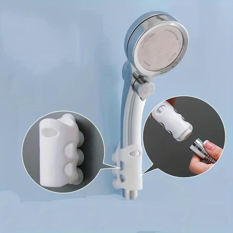 2pc Silicone Punch Universal Shower Rack Bathroom