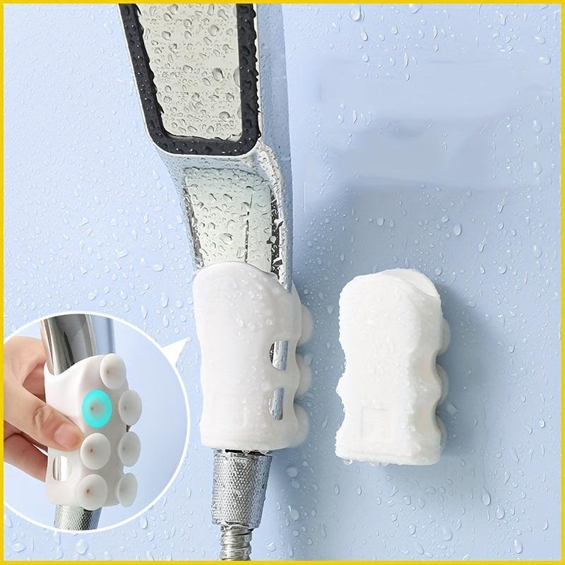2pc Silicone Punch Universal Shower Rack Bathroom