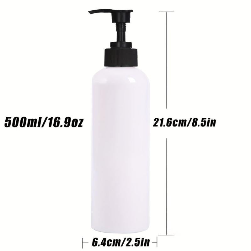 3pcs Refillable Shampoo Conditioner Bottles with Pumps for Bathroom Shower