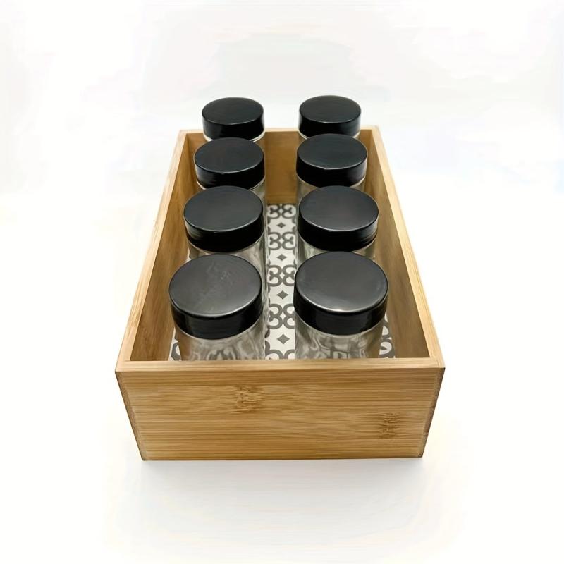 Bamboo Toilet Paper Storage Box Geometric Pattern Organizer