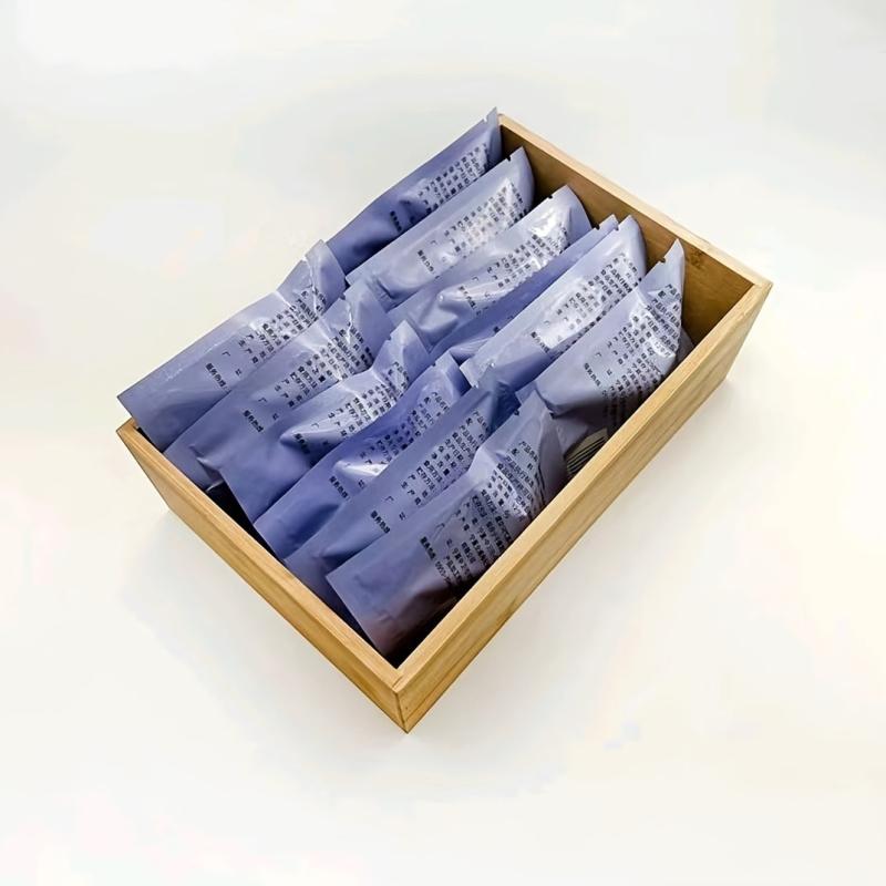 Bamboo Toilet Paper Storage Box Geometric Pattern Organizer