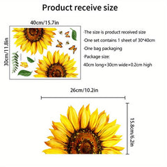 Sunflower Toilet Sticker Bathroom Decor Removable Toilet Lid D