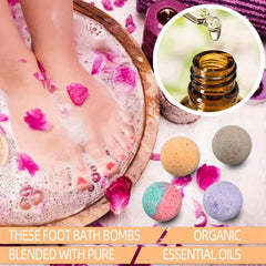 12Pcs Organic Salt Foot Bath Balls for Dry Cracked Feet