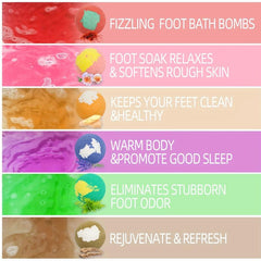 12Pcs Organic Salt Foot Bath Balls for Dry Cracked Feet