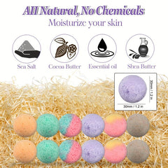 12Pcs Organic Salt Foot Bath Balls for Dry Cracked Feet