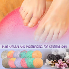 12Pcs Organic Salt Foot Bath Balls for Dry Cracked Feet