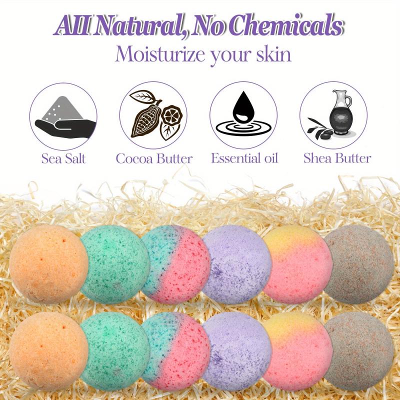 12Pcs Organic Salt Foot Bath Balls for Dry Cracked Feet