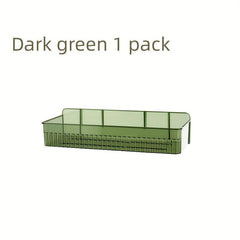 2pcs Wall Mounted Bathroom Storage Rack Plastic Tray Holder Organizer