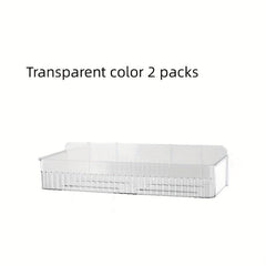2pcs Wall Mounted Bathroom Storage Rack Plastic Tray Holder Organizer