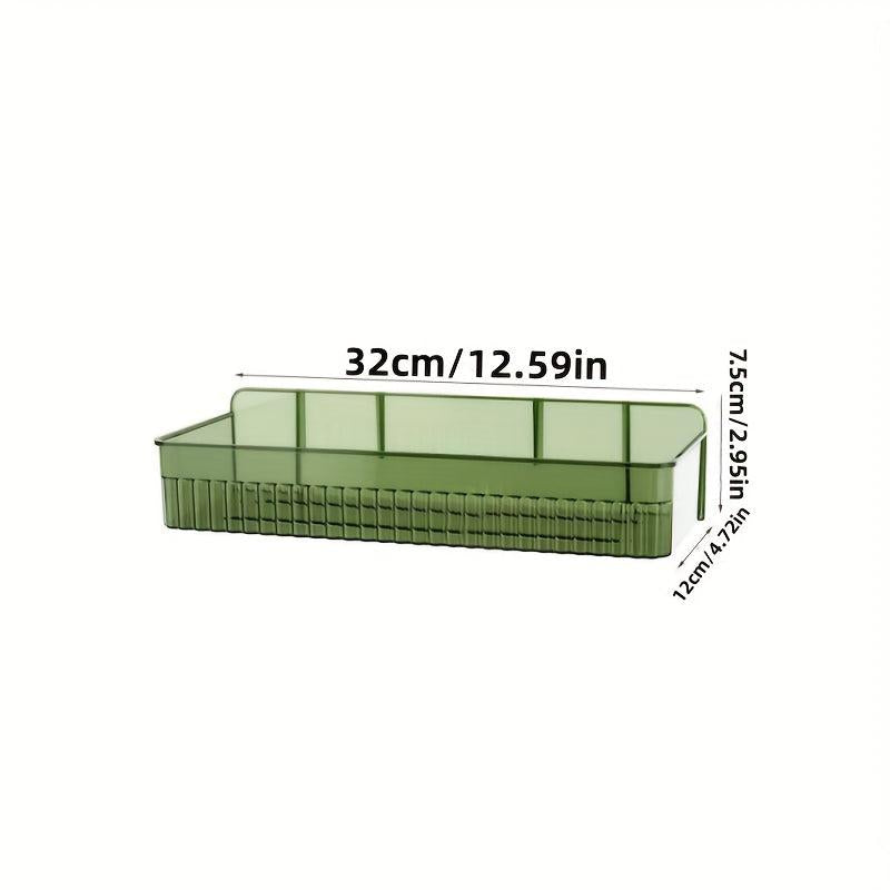 2pcs Wall Mounted Bathroom Storage Rack Plastic Tray Holder Organizer