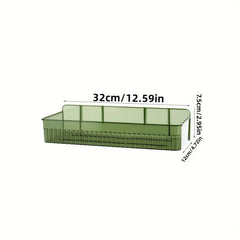 2pcs Wall Mounted Bathroom Storage Rack Plastic Tray Holder Organizer
