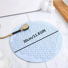 Non Slip Silicone Bath Massage Mat with Drain Holes Soft Shower Rug