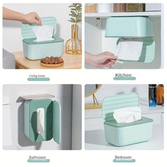 Spring Wall Hanging Tissue Box Dustproof Toilet Paper Box
