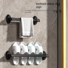 Bathroom Wall Hanging Slippers Rack Towel Storage
