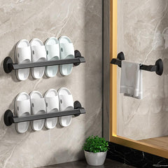 Bathroom Wall Hanging Slippers Rack Towel Storage