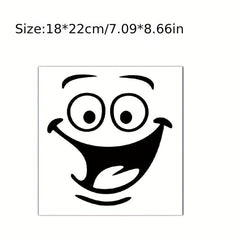 1pc Smile Face Pattern Toilet Lid Decal Funny Self Adhesive Toilet Sticker