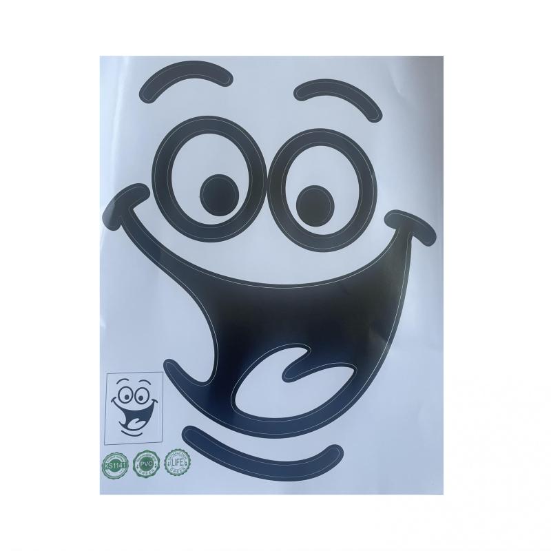 1pc Smile Face Pattern Toilet Lid Decal Funny Self Adhesive Toilet Sticker