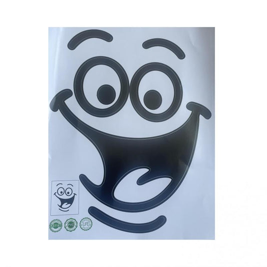 1pc Smile Face Pattern Toilet Lid Decal Funny Self Adhesive Toilet Sticker