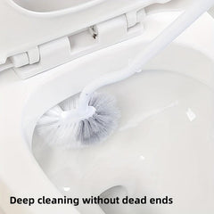 Toilet Cleaning Brush Set with Long Handle and Wall-Mounted Holder
