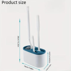 Toilet Cleaning Brush Set with Long Handle and Wall-Mounted Holder
