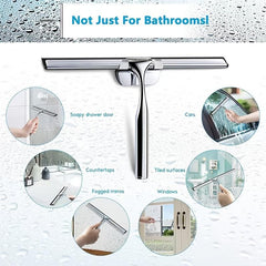 Stainless Steel Shower Squeegee for Bathroom Window Car Glass