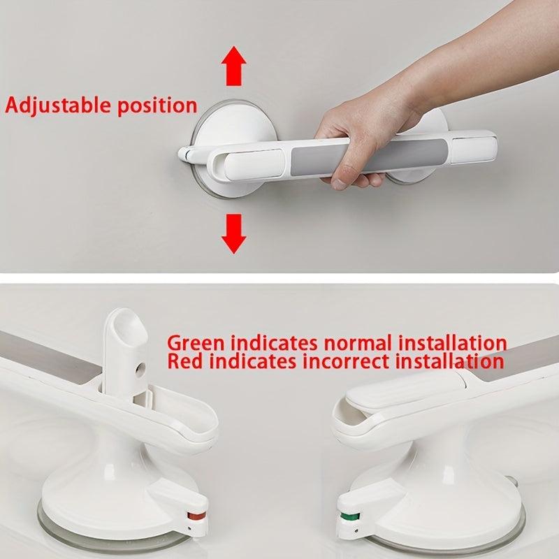 Punch Suction Cup Safety Handrail Bathroom Toilet Glass Door Handle