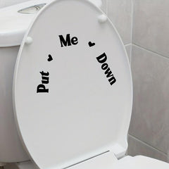 Funny Toilet Lid Decal Wall Sticker for Bathroom Decor