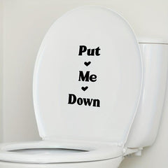 Funny Toilet Lid Decal Wall Sticker for Bathroom Decor