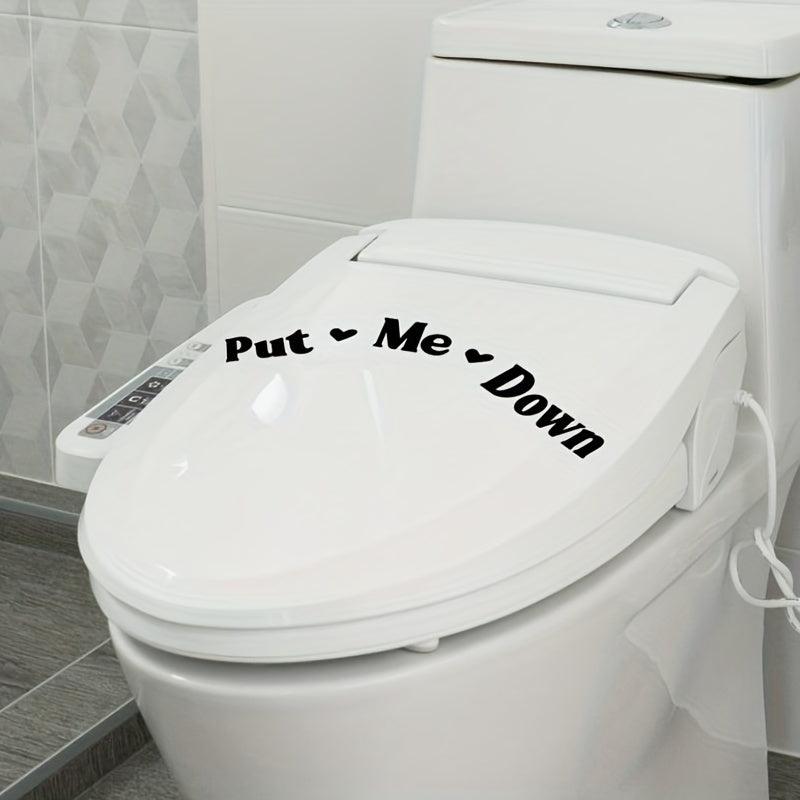 Funny Toilet Lid Decal Wall Sticker for Bathroom Decor
