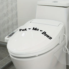 Funny Toilet Lid Decal Wall Sticker for Bathroom Decor