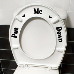 Funny Toilet Lid Decal Wall Sticker for Bathroom Decor