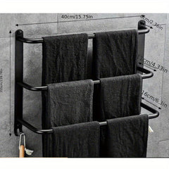 3 Tier Towel Bar Stainless Steel Wall Mounted Towel Rack
