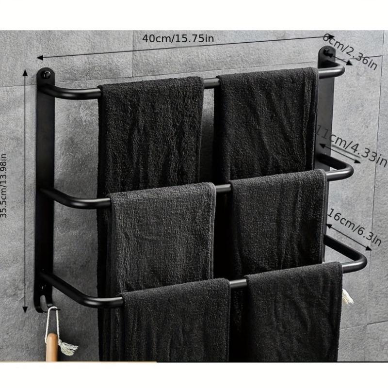 3 Tier Towel Bar Stainless Steel Wall Mounted Towel Rack