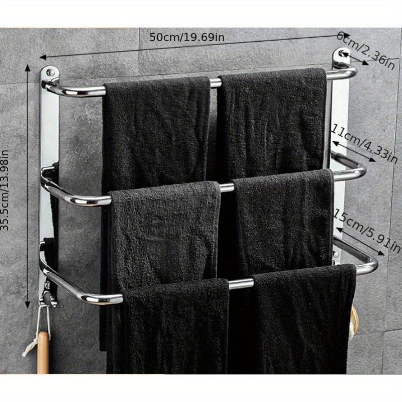 3 Tier Towel Bar Stainless Steel Wall Mounted Towel Rack