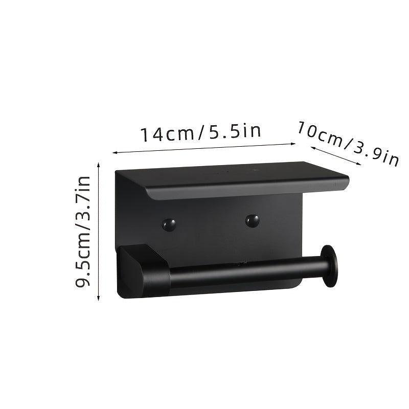 Stainless Steel Toilet Paper Holder with Phone Shelf