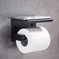 Stainless Steel Toilet Paper Holder with Phone Shelf