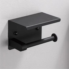 Stainless Steel Toilet Paper Holder with Phone Shelf