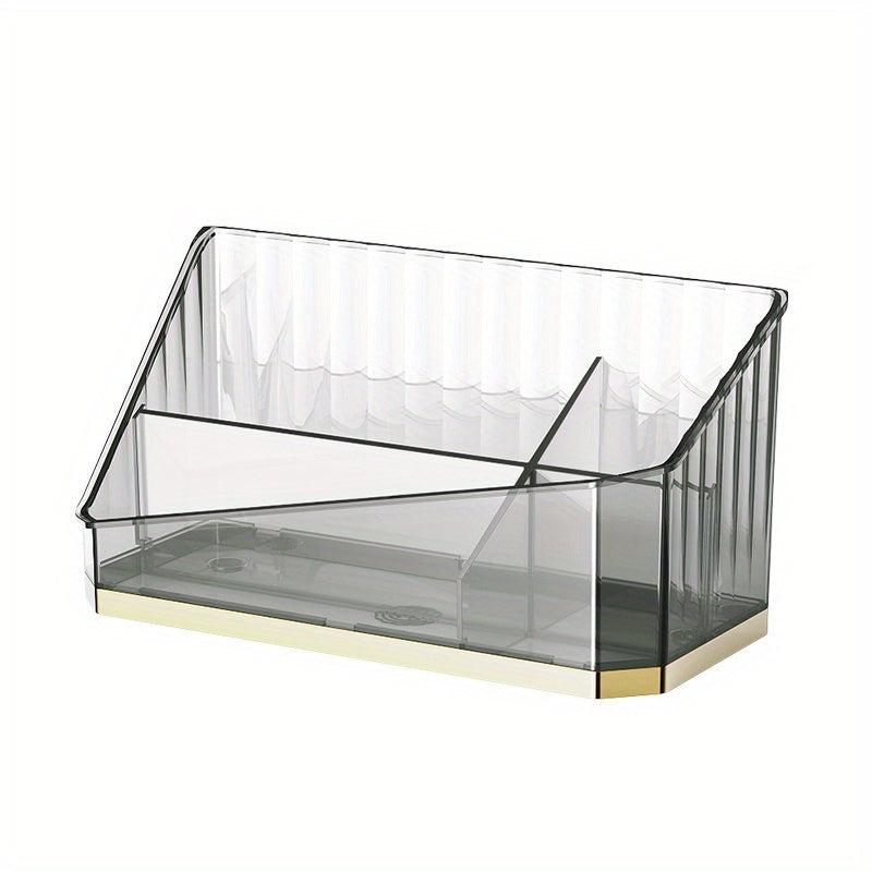 Wall Mounted Cosmetic Storage Box Clear Plastic Makeup Brush and Lipstick Holder