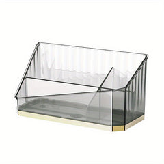 Wall Mounted Cosmetic Storage Box Clear Plastic Makeup Brush and Lipstick Holder