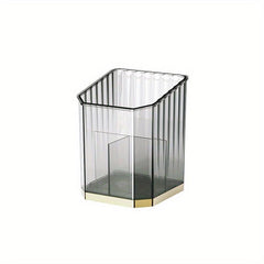 Wall Mounted Cosmetic Storage Box Clear Plastic Makeup Brush and Lipstick Holder