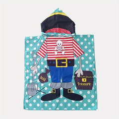 Kids Hooded Bathrobe Animal Beach Towel Soft Absorbent Towel for Kids