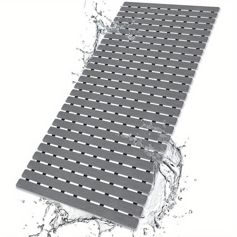 Eco Friendly Non Slip Shower Mat with Suction Cups and Drain Holes